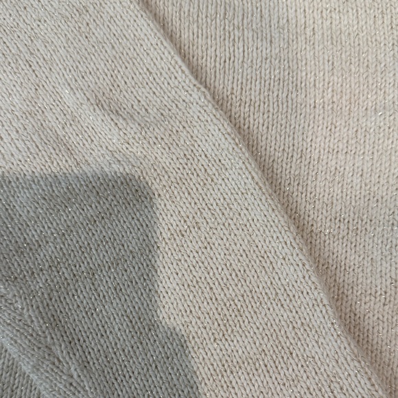 LOFT Cream Sweater with glitter and Colorful Pattern - Picture 4 of 4